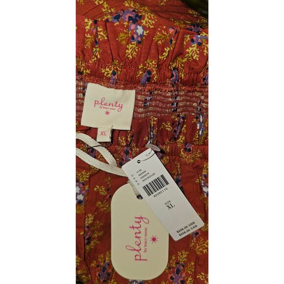 NWT Anthropologie Plenty by Tracy Reese Strapless Smocked Midi Dress $228 XL - Picture 4 of 4